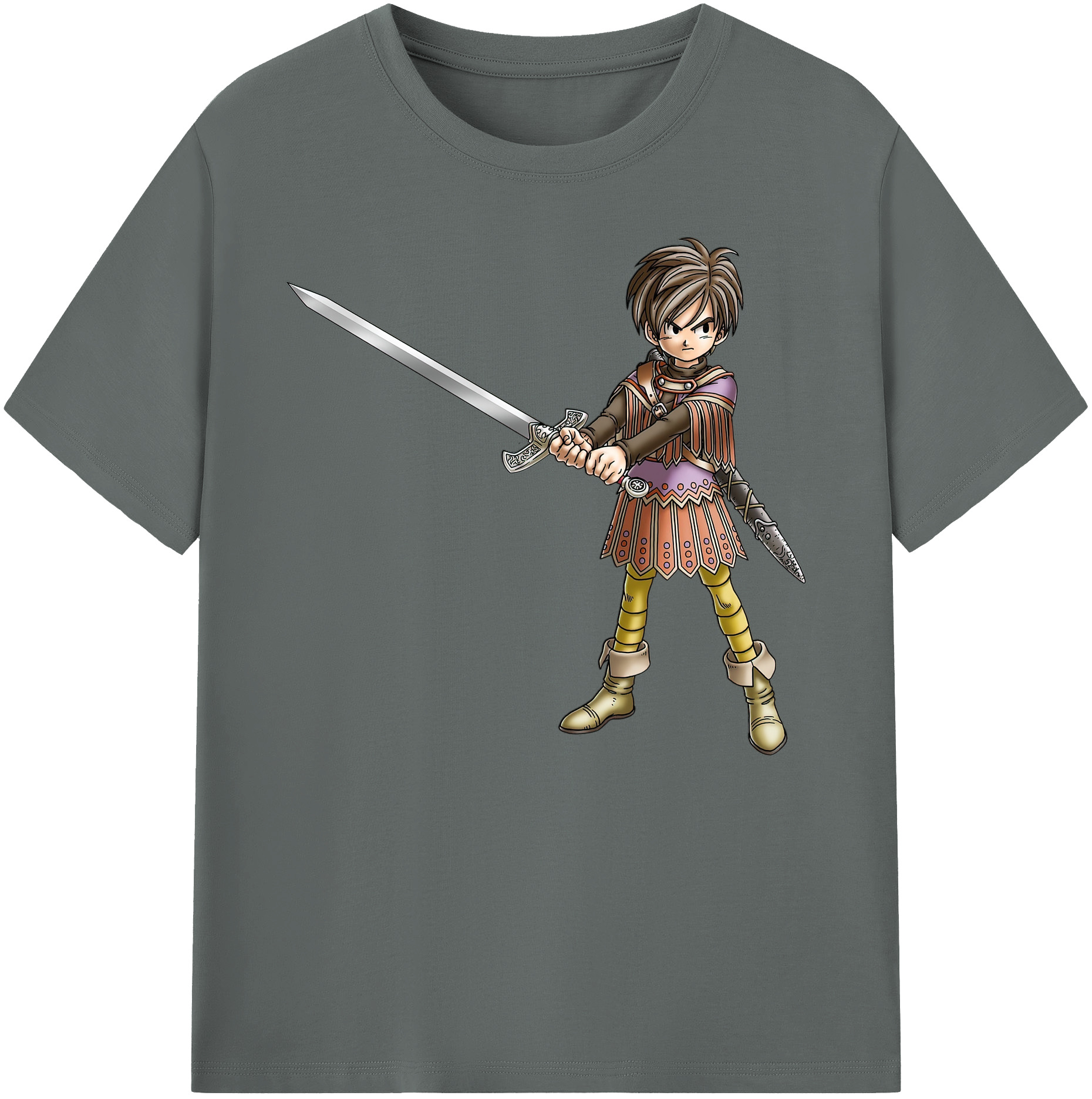 （画像用） ドラゴンクエスト Doragon Kuesuto Dragon Quest 綿100％ メンズ半袖Tシャツ｜肌触りやわらか＆通気性